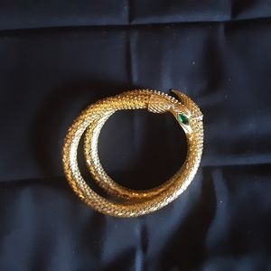 Whiting and Davis Gold Snake Bracelet